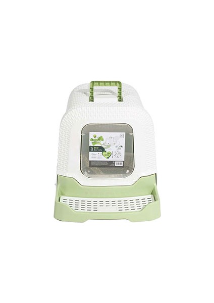 Eco Rattan Kapalı Kedi Tuvaleti Yeşil 69X42X41 cm fiyatları