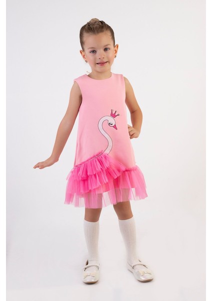 Kız Bebek Kız Çocuk Doğum Günü Parti Düğün Elbise Kolsuz Fırfırlı Tüllü Tütülü Tütü Astarlı