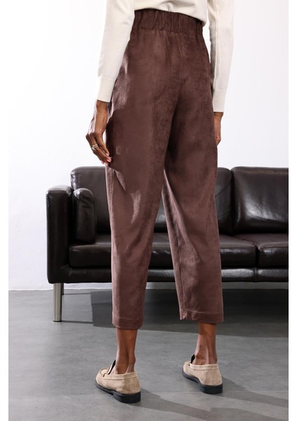 Kahverengi Süet Havuç Pantolon 17174 fırsatları