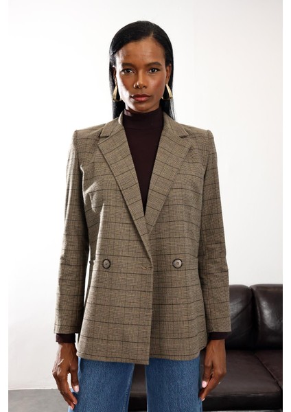 Vizon Çizgili Blazer Ceket 5174 indirimleri