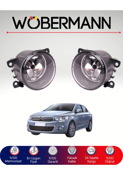 Citroen C-Elysee Sis Far Seti 2012-2024 Uyumlu