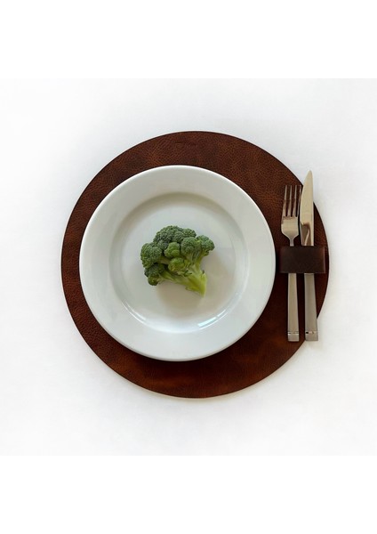 Hakiki Deri 2’li Yuvarlak Amerikan Servis