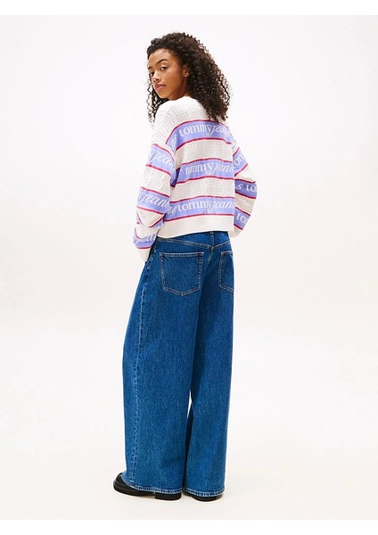 Tjw Çizgili Logolu Kadın Beyaz Kazak DW0DW21682YBH fırsatları