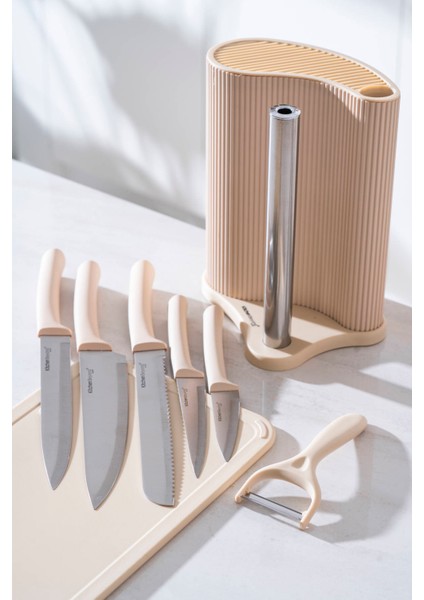 Cooper 8 Parça Standlı Kesme Tahtası ve Bıçak Seti fiyatları