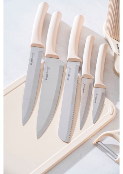 Cooper 8 Parça Standlı Kesme Tahtası ve Bıçak Seti modelleri