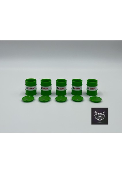 1:24 Ölçek Yeşil Yağ Varili 5’li Set – Diorama Model Araba Aksesuarı – Garaj ve Servis Dekoru modelleri