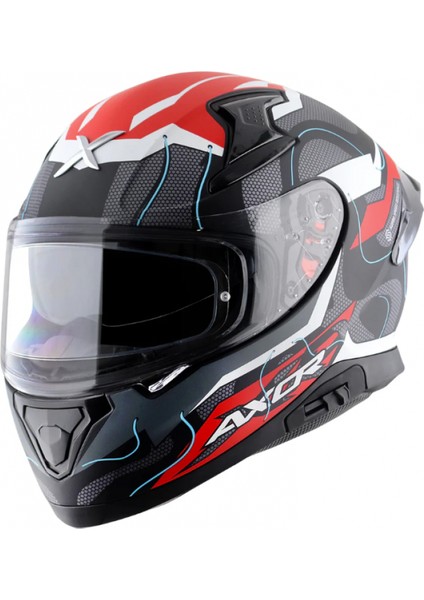 Apex Turbıne 2 Full Face Kapalı Kask Grey Red Dull