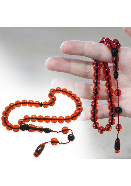 Sistemli Küre Kesim Kırmızı Ateş Kehribar Tesbih fiyatları