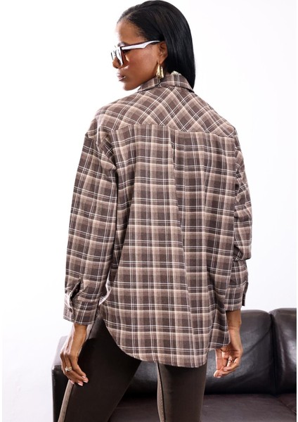 Vizon Ekose Desenli Gömlek