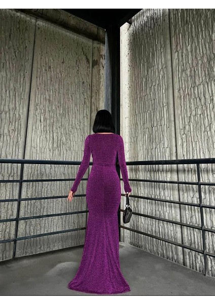 Kalp Yaka Balık Model Flowers Kumaş Abiye Elbise Fuşya 583114 fiyatları