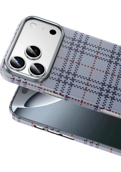 iPhone 17 Pro Kılıf Ultra Slim Kumaş Desenli Karbon Scots Kevlar Magsafe Kapak fiyatları