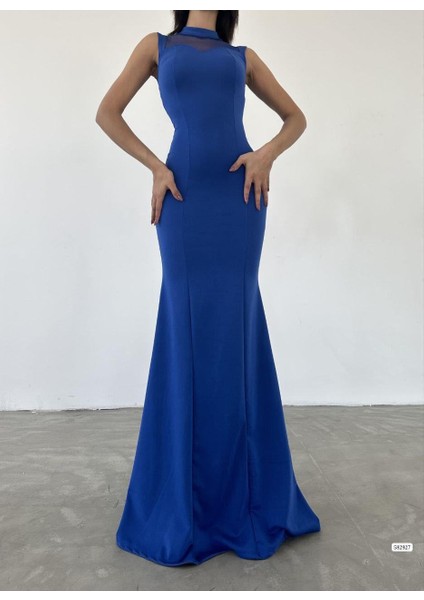 Göğüs Payetli Tül File Detaylı Seritli Maxi Boy Balık Model Uzun Abiye Elbise 582927 Saks fiyatları