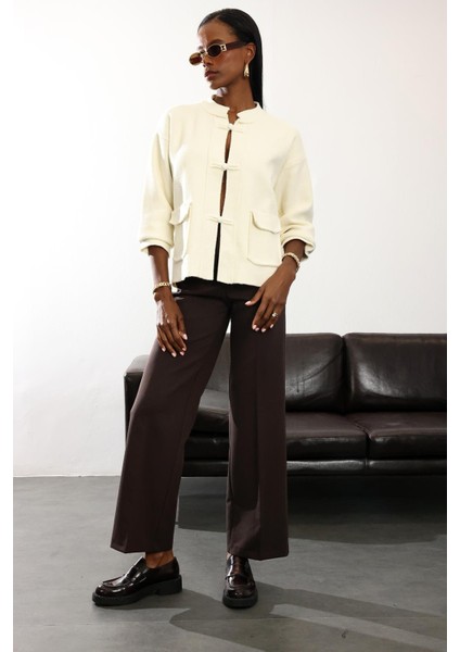 Kahverengi Düz Kesim Pantolon 16972 fiyatları