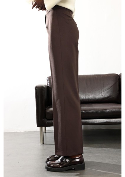 Kahverengi Düz Kesim Pantolon 16972 indirimleri