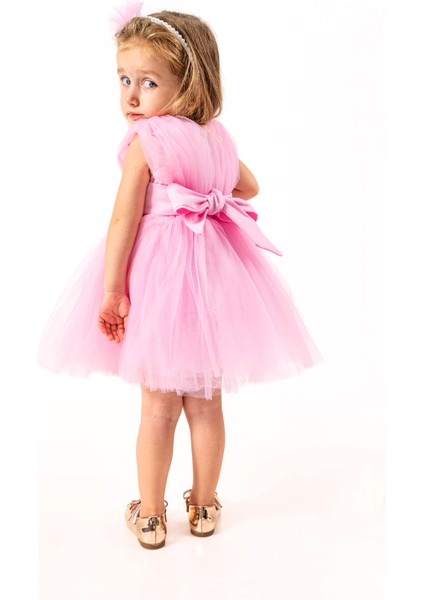 Kız Bebek Kız Çocuk Doğum Günü Parti Düğün Elbise Kolsuz Taçlı Fırfırlı Tüllü Tütülü Tütü Astarlı fiyatları