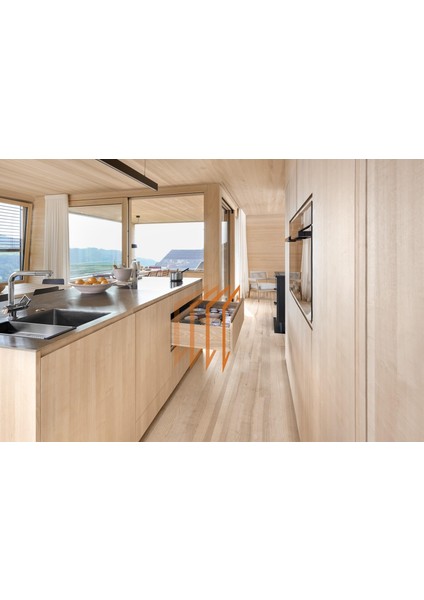 760H7000M Blum Movento Tip-On Blumotion (Frenli-Basaç) Çekmece Rayı 70 cm