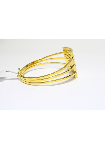 14 Ayar Altın 4 Sıralı Kaburga Kelepçe Bilezik 12.21 gr modelleri