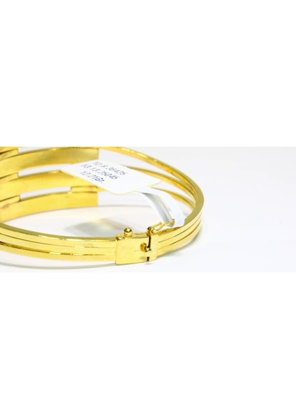 14 Ayar Altın 4 Sıralı Kaburga Kelepçe Bilezik 12.21 gr indirimleri