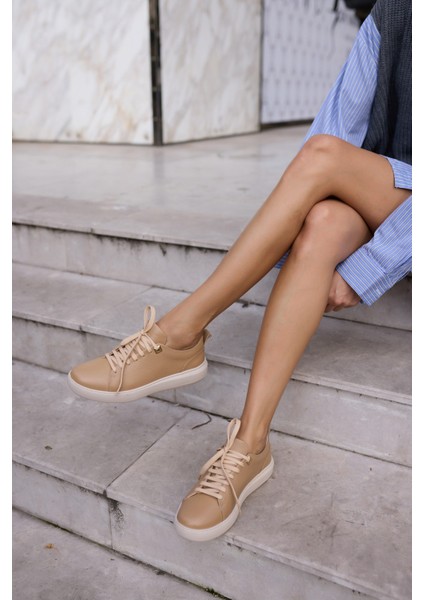 Ariana Kadın Siyah Gercek Deri Bagcıklı Sneaker modelleri