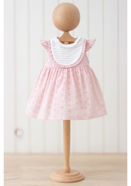 Kız Bebek Elbise Kız Çocuk Elbise Doğum Günü Parti Düğün Keten Kısa Kollu Astarlı Elbise