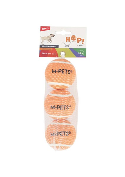 Hop Tenis Topu Köpek Oyuncağı Turuncu 3'lü 6,4 cm