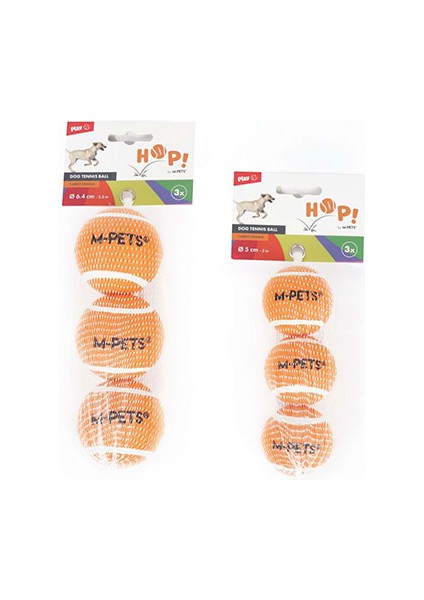 Hop Tenis Topu Köpek Oyuncağı Turuncu 3'lü 6,4 cm modelleri