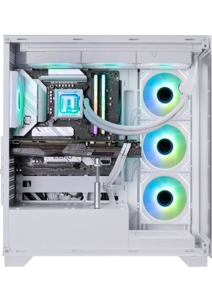 Ceto Premium White 750W 80+ Bronze Psu 4X120MM Frgb Fan Atx Temperli Cam Beyaz Gaming (Oyuncu) Kasa modelleri