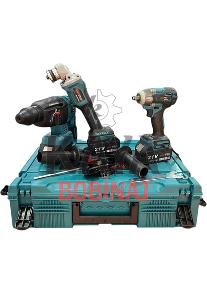 Komson Kömürsüz Motorlu Şarjlı 3'lü Set