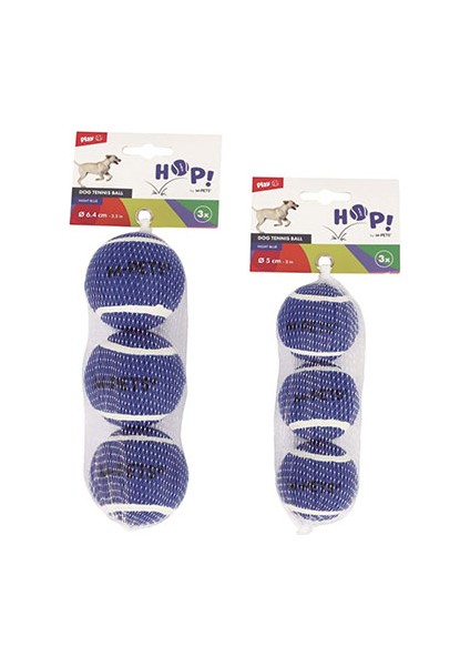 Hop Tenis Topu Köpek Oyuncağı Mavi 3'lü 6,4 cm modelleri
