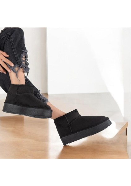 Kalın Tabanlı Taba Içi Tüylü Mini Kadın Bot fiyatları