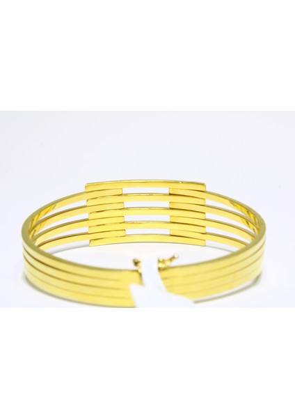 14 Ayar Altın 5 Sıralı Kaburga Kelepçe Bilezik 12.51 gr fırsatları