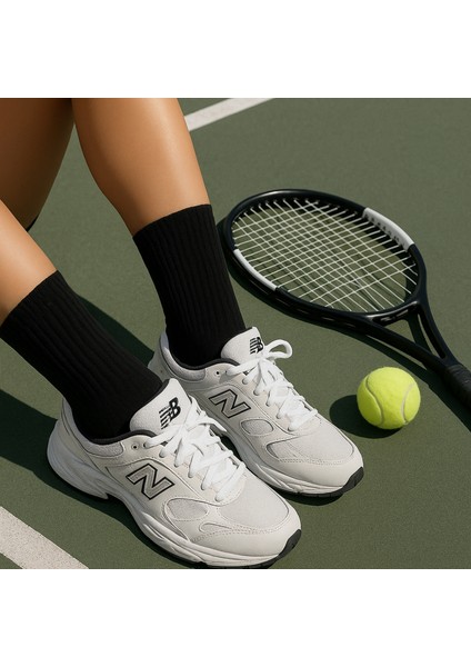 Unisex 12 Çift Pamuklu Tenis Spor Uzun Soket Boy Çorap