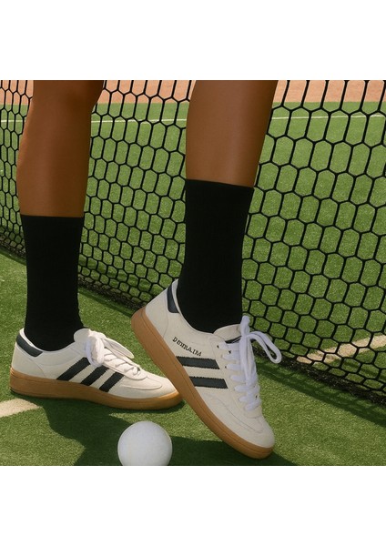 Unisex 12 Çift Pamuklu Tenis Spor Uzun Soket Boy Çorap