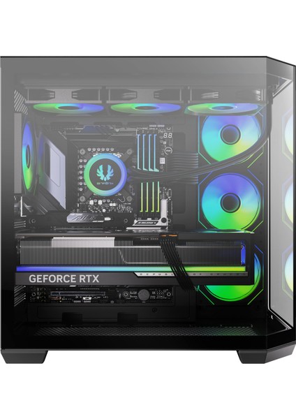 Mirror T10 Black 850W 80+ Bronze Psu 4X120MM Argb Fan Atx Aynalı Temperli Cam Siyah Gaming (Oyuncu) Kasa indirimleri