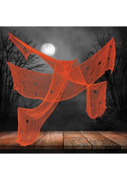 Turuncu Renk Ürpertici Dekor Perde 72X190 cm - M760R612-K68760