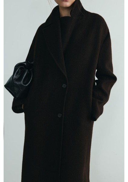 Acı Kahve Dora Uzun Oversize Kaban fiyatları