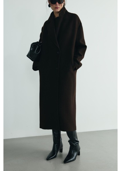 Acı Kahve Dora Uzun Oversize Kaban indirimleri