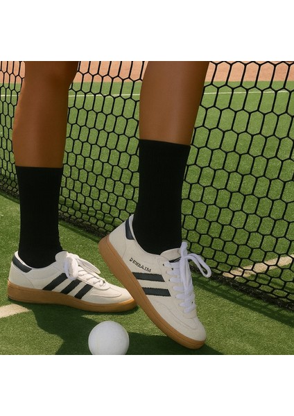Unisex 12 Çift Pamuklu Tenis Spor Uzun Soket Boy Çorap indirimleri