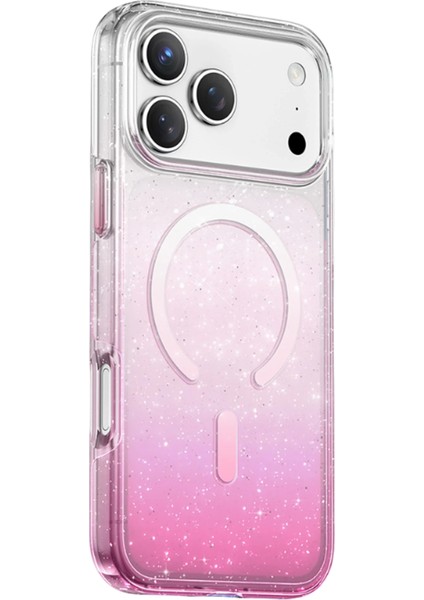 iPhone 17 Pro Max Uyumlu Magsafe Özellikli Renk Geçişli Simli Işıltılı Şeffaf Lillian Kapak fiyatları