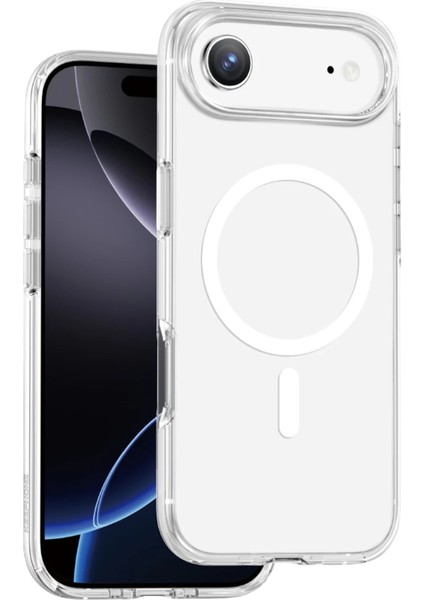 Apple iPhone 17 Air Uyumlu Kılıf Non Yellow Şeffaf Magsafe Kapak