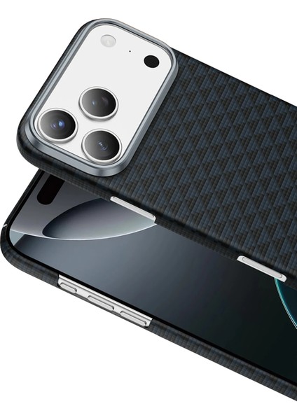 iPhone 17 Pro Max Kılıf Magsafe Şarjlı Süper Ince Aramid Karbon Fiber Paris Desen Kevlar Kapak fiyatları