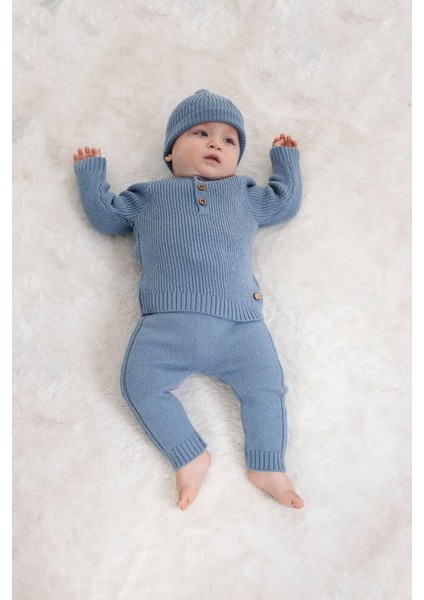 3002 Bebek Natural 3'lü Triko Kazaklı Takım fiyatları