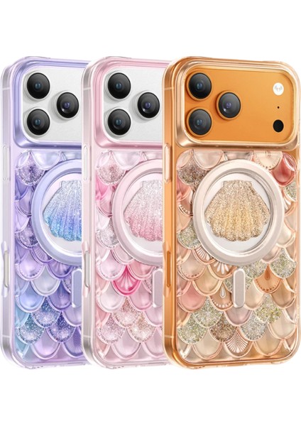 iPhone 17 Pro Max Kılıf 3D Tasarım Göz Alıcı Parlaklık Iceland Simli Magsafe Kapak indirimleri