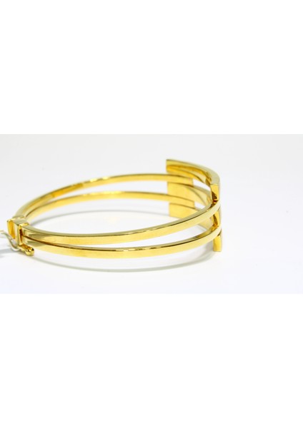 14 Ayar Altın 3 Sıralı Kaburga Kelepçe Bilezik 12.61 gr modelleri