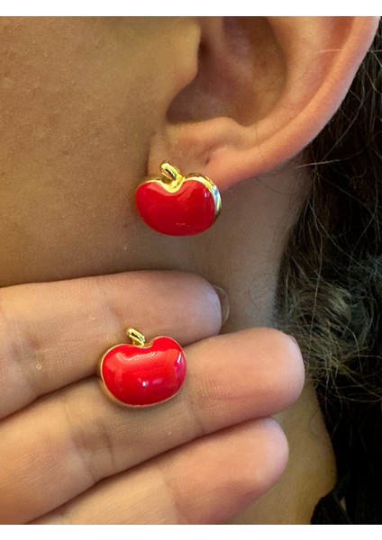 Kırmızı Elma Kadın Küpe fiyatları