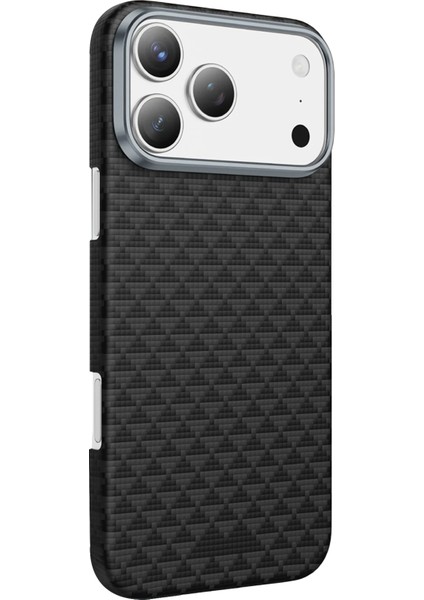 iPhone 17 Pro Max Kılıf Magsafe Şarjlı Süper Ince Aramid Karbon Fiber Paris Desen Kevlar Kapak modelleri