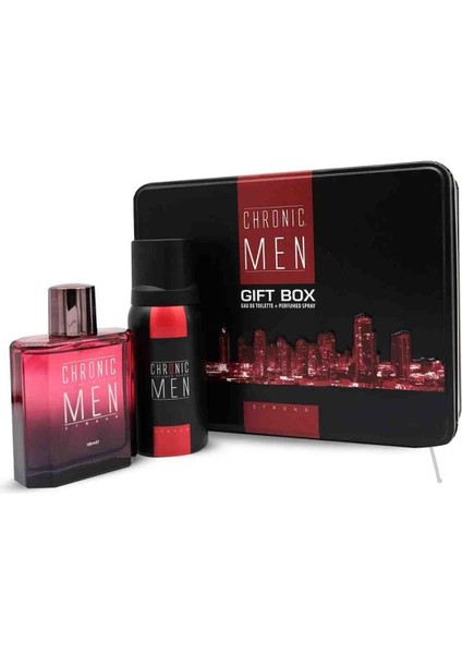Men Strong Erkek Özel Kutulu Parfüm ve Deodorant Seti 2'li