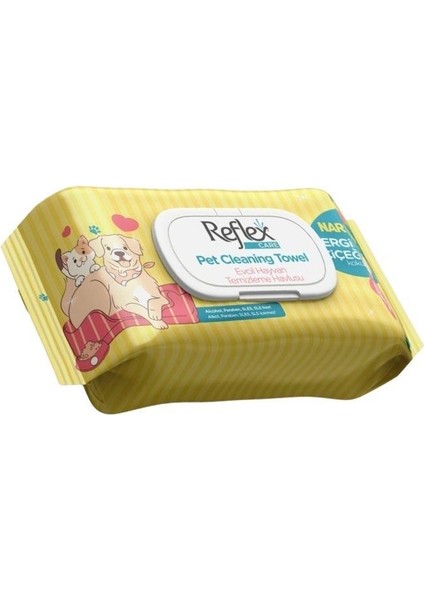 Care Nergis Kokulu Kedi ve Köpekler Için Temizleme Mendili 50'li