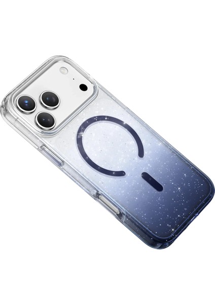 iPhone 17 Pro Max Uyumlu Magsafe Özellikli Renk Geçişli Simli Işıltılı Şeffaf Lillian Kapak fiyatları