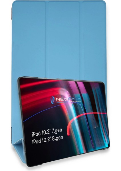 iPad 10.2 (7.nesil) Kılıf Tablet Smart Kılıf - MAVI-(5796) - M794R684-K55794